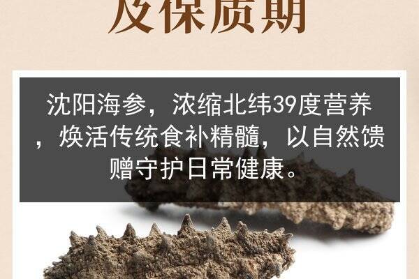 沈阳海参，浓缩北纬39度营养，焕活传统食补精髓，以自然馈赠守护日常健康。