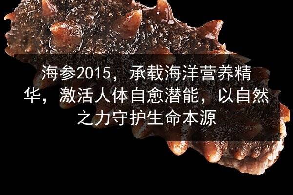 海参2015，承载海洋营养精华，激活人体自愈潜能，以自然之力守护生命本源