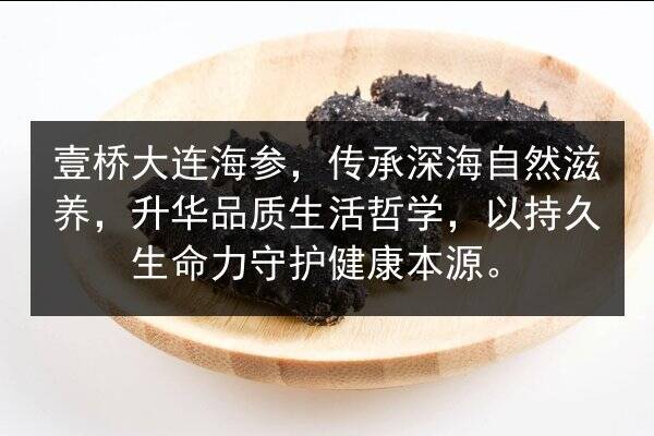 壹桥大连海参,传承深海自然滋养,升华品质生活哲学,以持久生命力守护健康本源。
