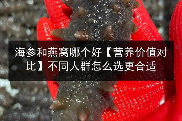 海参和燕窝哪个好【营养价值对比】不同人群怎么选更合适