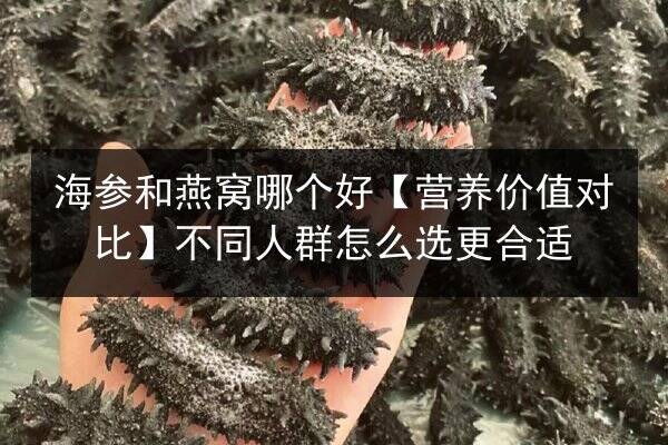 海参和燕窝哪个好【营养价值对比】不同人群怎么选更合适
