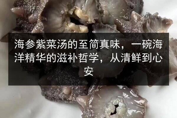 海参紫菜汤的至简真味，一碗海洋精华的滋补哲学，从清鲜到心安
