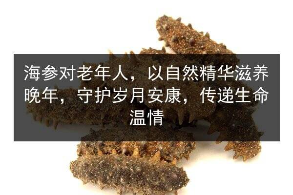 海参对老年人,以自然精华滋养晚年,守护岁月安康,传递生命温情