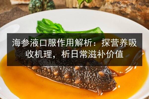 海参液口服作用解析:探营养吸收机理,析日常滋补价值