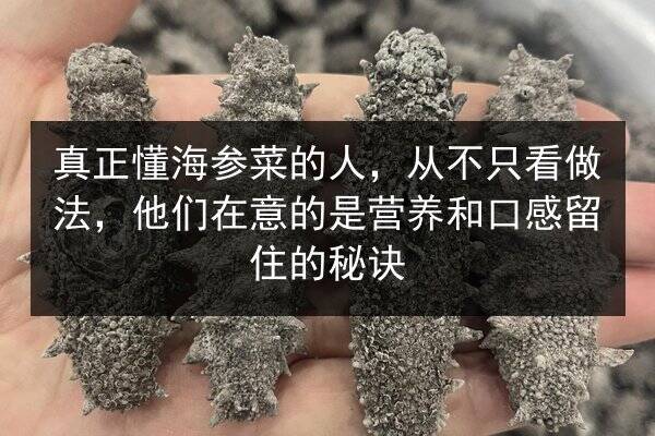 真正懂海参菜的人,从不只看做法,他们在意的是营养和口感留住的秘诀