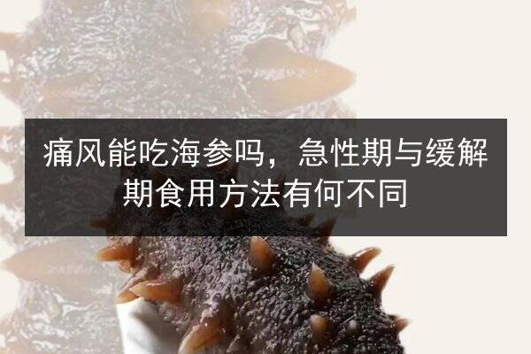 痛风能吃海参吗,急性期与缓解期食用方法有何不同