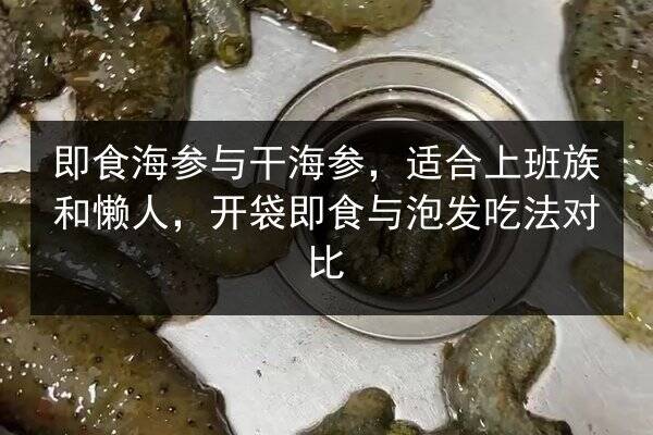即食海参与干海参,适合上班族和懒人,开袋即食与泡发吃法对比