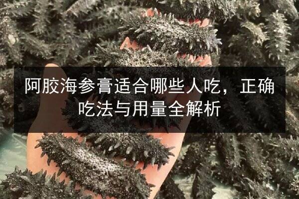 阿胶海参膏适合哪些人吃,正确吃法与用量全解析