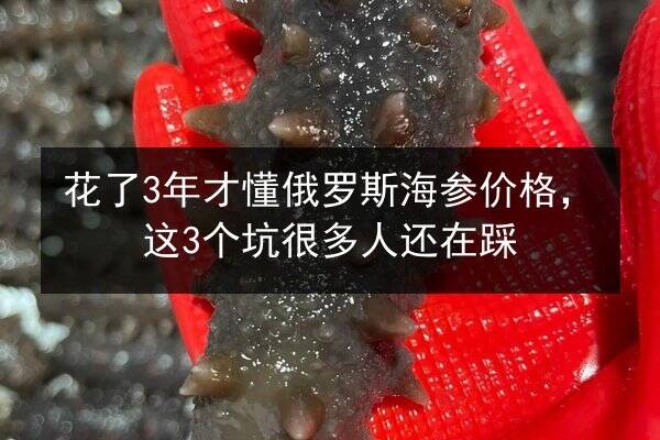 花了3年才懂俄罗斯海参价格,这3个坑很多人还在踩