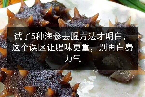 试了5种海参去腥方法才明白，这个误区让腥味更重，别再白费力气