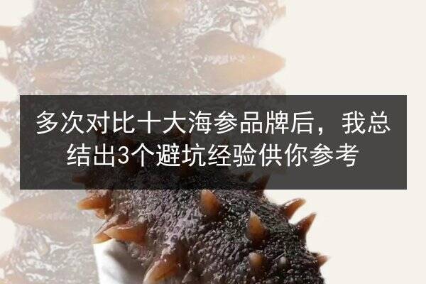 多次对比十大海参品牌后,我总结出3个避坑经验供你参考