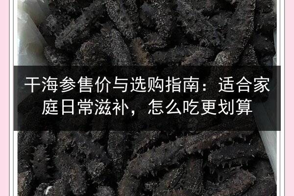干海参售价与选购指南:适合家庭日常滋补,怎么吃更划算
