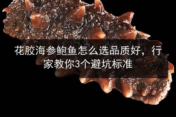 花胶海参鲍鱼怎么选品质好，行家教你3个避坑标准