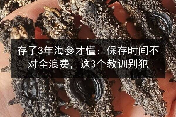 存了3年海参才懂：保存时间不对全浪费，这3个教训别犯