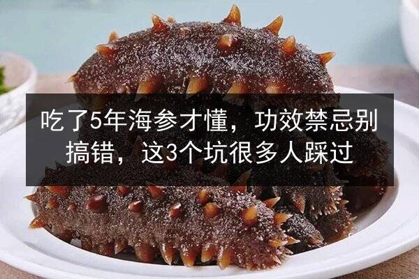 吃了5年海参才懂，功效禁忌别搞错，这3个坑很多人踩过