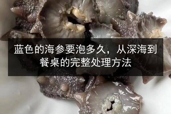 蓝色的海参要泡多久,从深海到餐桌的完整处理方法