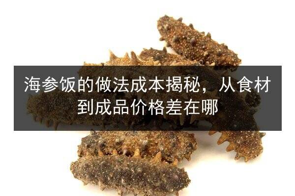 海参饭的做法成本揭秘，从食材到成品价格差在哪