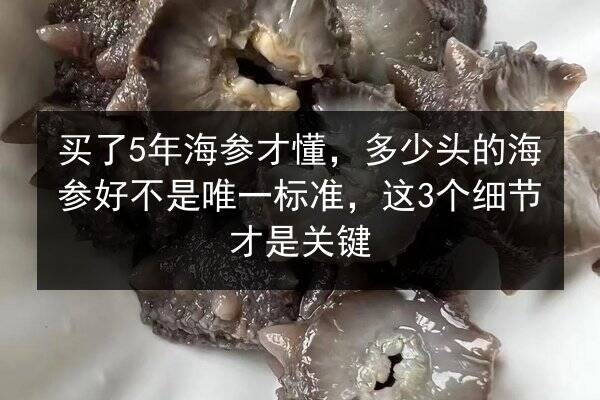 买了5年海参才懂,多少头的海参好不是唯一标准,这3个细节才是关键