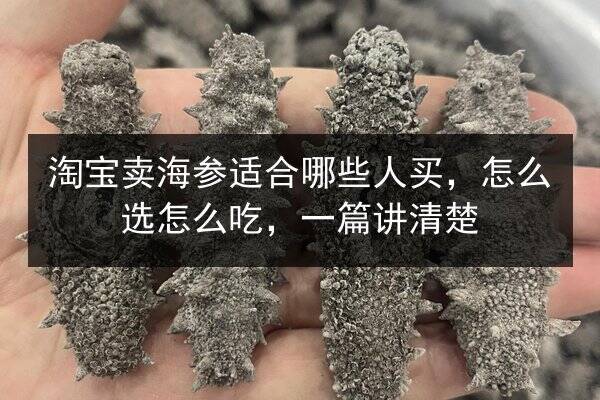 淘宝卖海参适合哪些人买,怎么选怎么吃,一篇讲清楚
