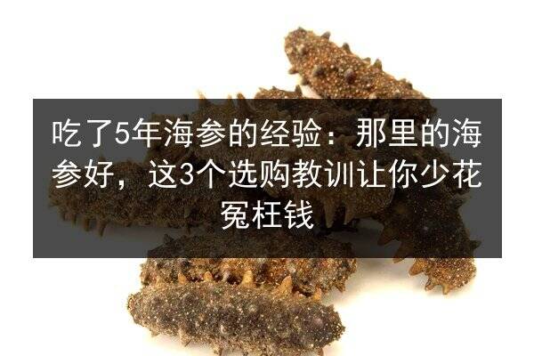 吃了5年海参的经验：那里的海参好，这3个选购教训让你少花冤枉钱