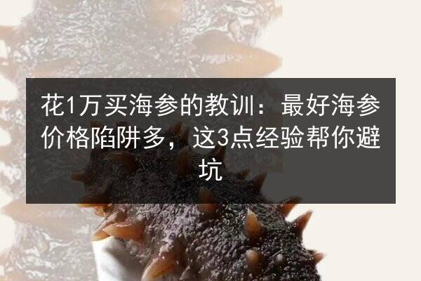 花1万买海参的教训:最好海参价格陷阱多,这3点经验帮你避坑