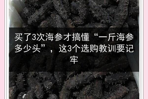 买了3次海参才搞懂“一斤海参多少头”,这3个选购教训要记牢