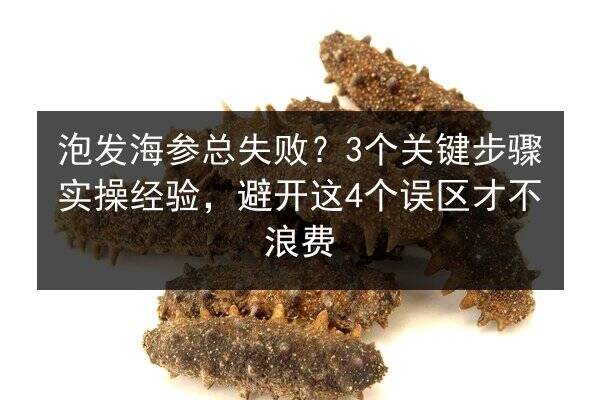 泡发海参总失败？3个关键步骤实操经验，避开这4个误区才不浪费