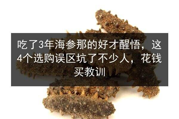 吃了3年海参那的好才醒悟,这4个选购误区坑了不少人,花钱买教训