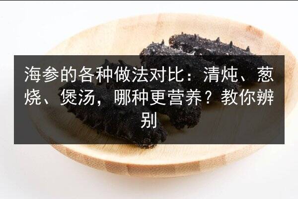 海参的各种做法对比:清炖、葱烧、煲汤,哪种更营养?教你辨别
