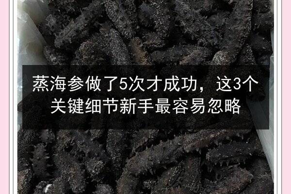 蒸海参做了5次才成功,这3个关键细节新手最容易忽略