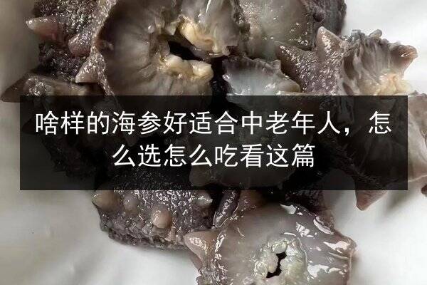 啥样的海参好适合中老年人,怎么选怎么吃看这篇
