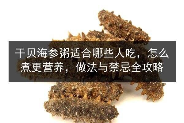 干贝海参粥适合哪些人吃，怎么煮更营养，做法与禁忌全攻略