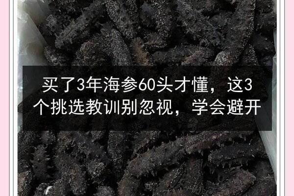 买了3年海参60头才懂,这3个挑选教训别忽视,学会避开