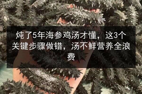 炖了5年海参鸡汤才懂，这3个关键步骤做错，汤不鲜营养全浪费