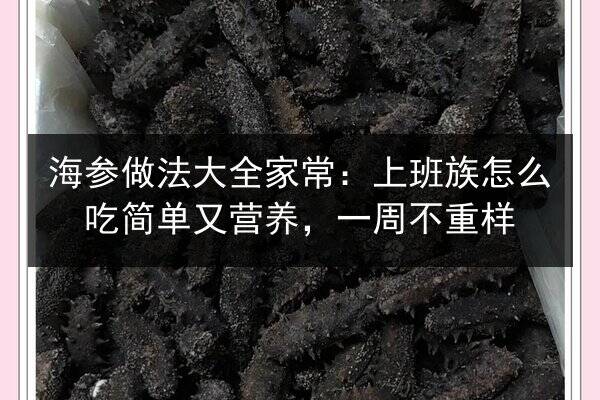 海参做法大全家常:上班族怎么吃简单又营养,一周不重样