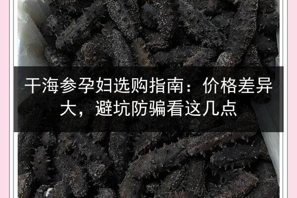 干海参孕妇选购指南:价格差异大,避坑防骗看这几点
