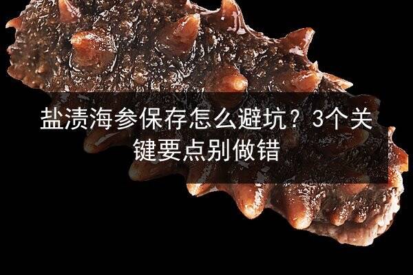 盐渍海参保存怎么避坑?3个关键要点别做错