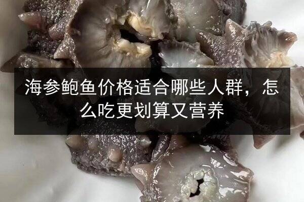 海参鲍鱼价格适合哪些人群,怎么吃更划算又营养