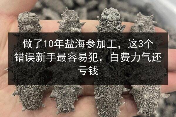 做了10年盐海参加工,这3个错误新手最容易犯,白费力气还亏钱