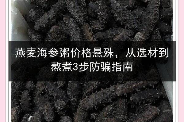 燕麦海参粥价格悬殊,从选材到熬煮3步防骗指南