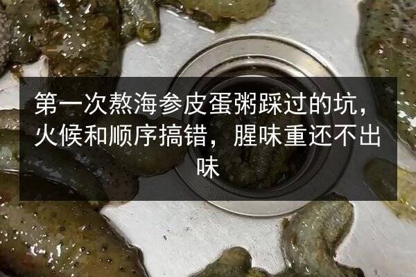 第一次熬海参皮蛋粥踩过的坑，火候和顺序搞错，腥味重还不出味