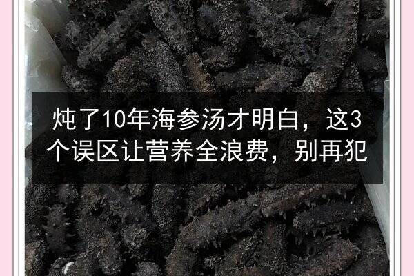 炖了10年海参汤才明白，这3个误区让营养全浪费，别再犯