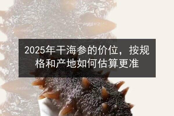2025年干海参的价位，按规格和产地如何估算更准
