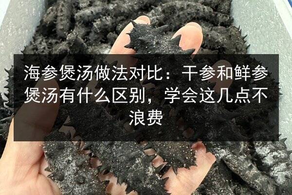 海参煲汤做法对比:干参和鲜参煲汤有什么区别,学会这几点不浪费