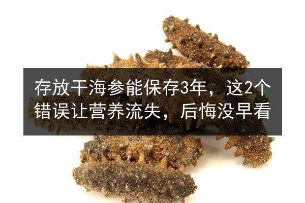 存放干海参能保存3年，这2个错误让营养流失，后悔没早看