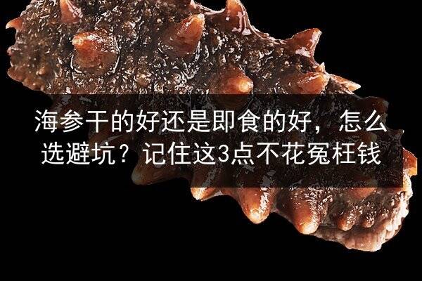 海参干的好还是即食的好,怎么选避坑?记住这3点不花冤枉钱