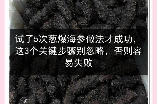 试了5次葱爆海参做法才成功，这3个关键步骤别忽略，否则容易失败