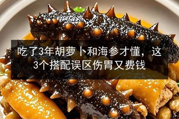 吃了3年胡萝卜和海参才懂,这3个搭配误区伤胃又费钱