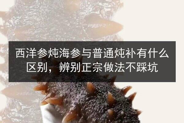 西洋参炖海参与普通炖补有什么区别，辨别正宗做法不踩坑