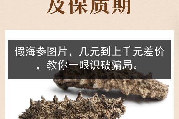 假海参图片，几元到上千元差价，教你一眼识破骗局。